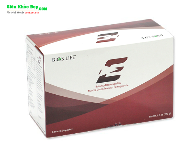 Bios Life E Unicity vị táo sour apple tăng cường năng lượng Hộp 30 gói