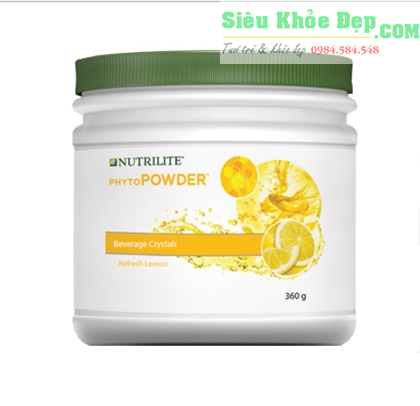 TPBS BỘT UỐNG TĂNG CƯỜNG SỨC ĐỀ KHÁNG PHYTOPOWDER NUTRILITE VỊ CHANH (hộp nhựa)