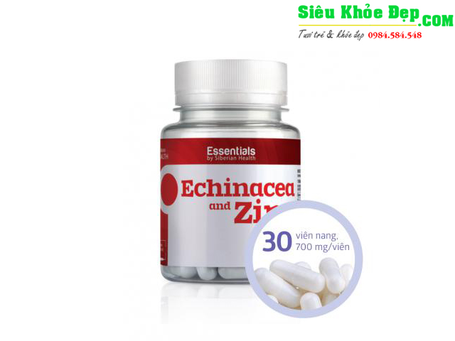 Thực phẩm chức năng viên nang Essentials by Siberian Health Echinacea and Zinc